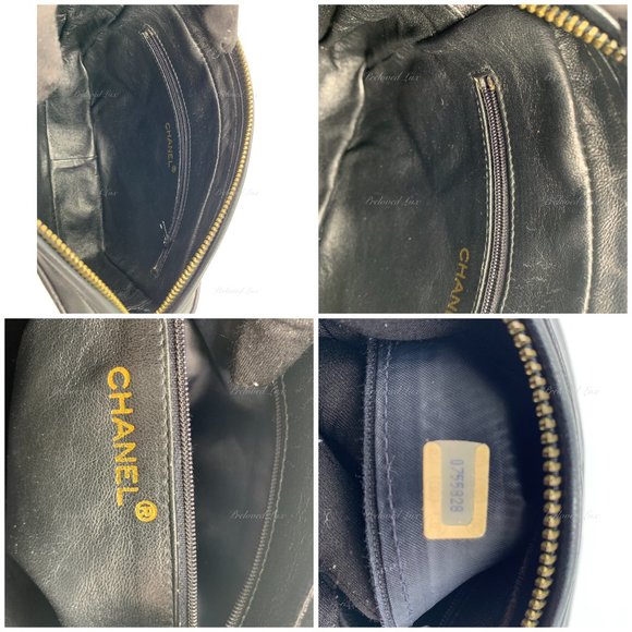 Authentic CHANEL Lambskin Black Vintage Camera Bag with Tassel - Picture 13 of 16